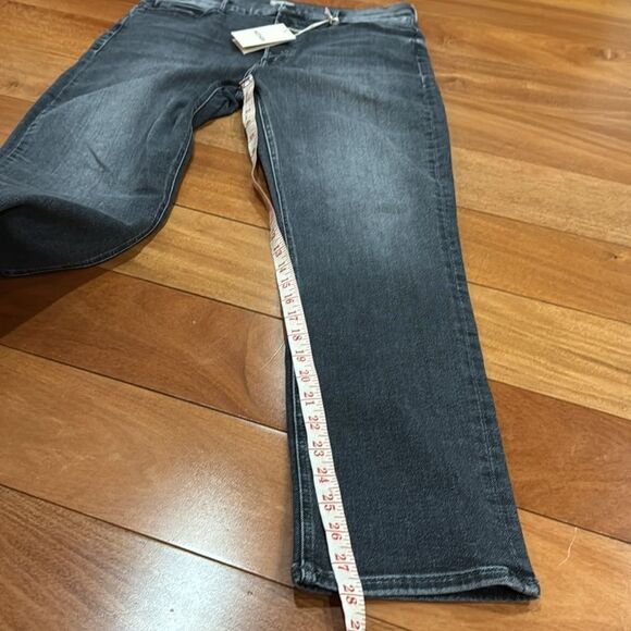 NWT MOTHER Women's Pixie Mid Rise Dazzler Ankle Up in Smoke Jeans size 33 - Picture 12 of 15